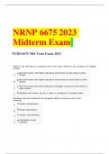 NRNP 6675 2023 Midterm Exam 