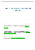 NUR 1172 RASMUSSEN NUTRITION  EXAM 2