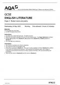 AQA GCSE ENGLISH LITERATURE Paper 2 Modern texts and poetry QP 2023