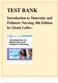 Test Bank For Introduction To Maternity And Pediatric Nursing 8th Edition By Gloria Leifer