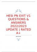pn-hesi-exit-v1 / ACTUAL EXAM QUESTIONS & ANSWERS 2022/2023 LATEST UPDATE / GRADED A+