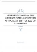 HESI RN EXIT EXAM-EXAM PACK COMBINED FROM  / ACTUAL EXAM QUESTIONS & ANSWERS 2022/2023 LATEST UPDATE / GRADED A+