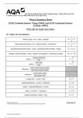 AQA Physics Equations Sheet GCSE Combined Science: Trilogy (8464) and GCSE  Combined Science: Synergy (8465) FOR USE IN JUNE 2023 ONLY