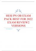 HESI PN OB / ACTUAL EXAM QUESTIONS & ANSWERS 2022/2023 LATEST UPDATE / GRADED A+