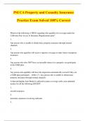 PSI CA Property and Casualty Insurance Practice Exam Solved 100% Correct