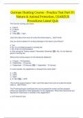 German Hunting Course - Practice Test Part IV: Nature & Animal Protection, USAREUR Procedures Latest Quiz