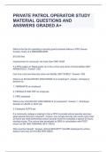 PRIVATE PATROL OPERATOR STUDY MATERIAL QUESTIONS AND ANSWERS GRADED A+