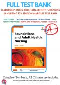 Test Bank Foundations And Adult Health Nursing 7th Edition Cooper