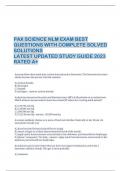 PAX SCIENCE NLM EXAM BEST  QUESTIONS WITH COMPLETE SOLVED  SOLUTIONS  LATEST UPDATED STUDY GUIDE 2023  RATED A+