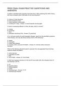 PEDS FINAL EXAM PRACTICE QUESTIONS AND ANSWERS 