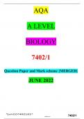 A-level BIOLOGY Paper 1 Questions with Marking Scheme Merged| Guaranteed Success