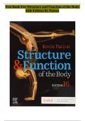 Test Bank For Structure and Function of the Body 16th Edition By Patton