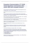 Purposive Communication (1T 19-20) Actual Questions and Answers New winter 2024 with complete solution