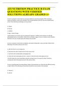 ATI NUTRITION PRACTICE B EXAM QUESTIONS WITH VERIFIED SOLUTIONS ALREADY GRADED A+