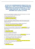 ATI RN VATI COMPREHENSIVE PREDICTOR 2023 FORM A,B & C AND D VATI RN COMPREHENSIVE PREDICTOR 2023 UPDATE FORM A,B, & C EN D EACH FORM CONTAINS 180+ QUESTIONS AND ANSWERS latest update (verified)