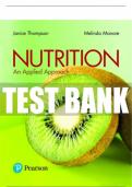 Test Bank For Nutrition: An Applied Approach 5th Edition All Chapters - 9780134890586