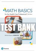 Test Bank For Math Basics for the Health Care Professional 5th Edition All Chapters - 9780136873235