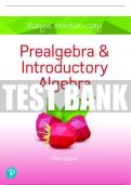 Test Bank For Prealgebra & Introductory Algebra 5th Edition All Chapters - 9780137399321