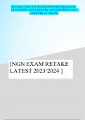 2023/2024 NGN ATI NUTRIATION RETAKE EXAM QUESTIONS AND ANSWERS 300 QUESTIONS AND  ANSWERS A+ GRADE