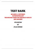 McCance & Huether’s Pathophysiology The Biologic Basis for Disease in Adults and Children  9th Edition Test Bank By Julia Rogers | Chapter 1 – 50, Latest - 2023/2024|