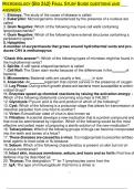 MICROBIOLOGY (BIO 242) FINAL STUDY GUIDE QUESTIONS AND ANSWERS
