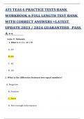 ATI TEAS 6 PRACTICE TESTS BANK  WORKBOOK 6 FULL LENGTH TEST BANK  WITH CORRECT ANSWERS =LATEST  UPDATE 2023 / 2024 GUARANTEED PASS  A ++ 