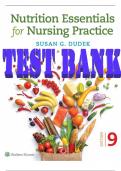 NUTRITION TESTBANK- NUTRITION ESSENTIALS FOR NURSING PRACTICE FULL UPDATED DUDEK TESTBANK