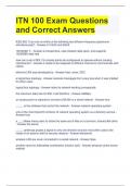 ITN 100 Exam Questions and Correct Answers 