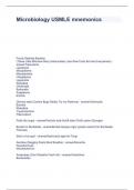 Microbiology USMLE mnemonics  Exam  with solved questions and answers