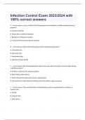 Infection Control Exam 2023/2024 with 100% correct answers