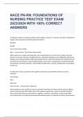 NACE PN TO RN exam 2023/2024 with 100% correct answers