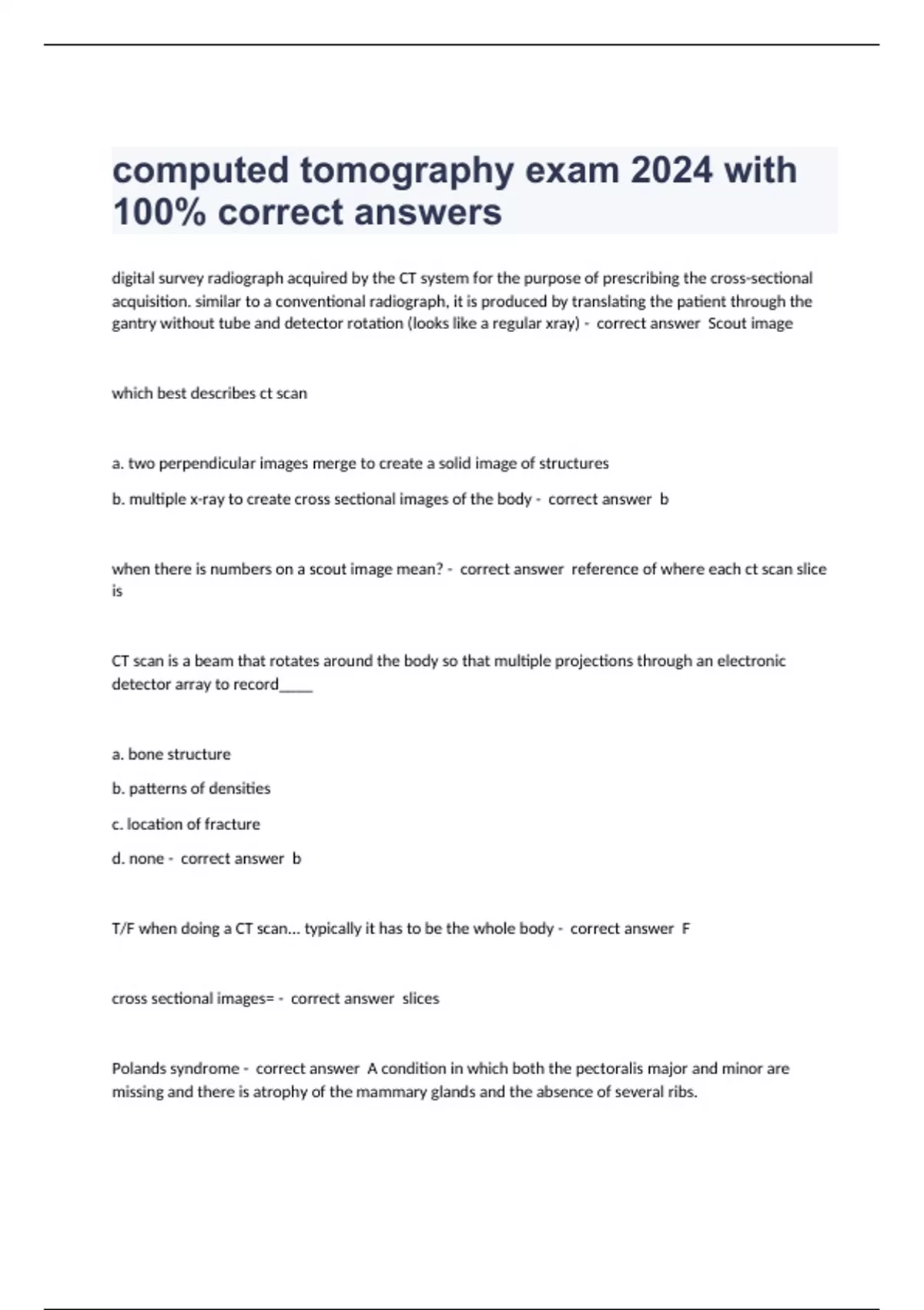 Computed Tomography Exam 2024 With 100 Correct Answers Computed   65837a31117fe 4064900 1200 1700.webp