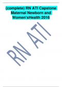 (complete) RN ATI Capstone Maternal Newborn and  Women'sHealth 2016