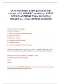 DCFS Placement Exam questions with  correct 100% VERIFIED answers | LATEST  DCFS PLACEMENT EXAM 2023-2024 |  GRADED A+ | GUARANTEED SUCCESS