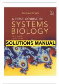 First Course in Systems Biology 2nd Edition Eberhard Voit Solutions Manual