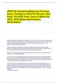 HESI PN Obstetrics Maternity Practice Exam, Pediatrics HESI PN Review, Hesi Peds, PN HESI Peds,Peds Maternity HESI,HESI Maternity Pediatric Remediation.