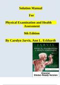 Test Bank For Physical Examination and Health Assessment, 9th Edition by Carolyn Jarvis, Ann L. Eckhardt |2024|