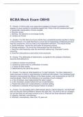 BCBA Mock Exam OBHS Questions and Answers 