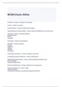 BCBA Exam AKAs with Verified Answers