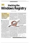 Hacking the Windows Registry ©1991–1996 Fawcette Technical Publications Click & Retrieve Source CODE!