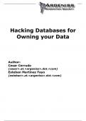 Hacking Databases for Owning your Data