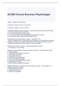 ACSM Clinical Exercise Physiologist Exam Questions and Answers