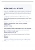 ACSM CEP CASE STUDIES EXAM QUESTIONS WITH CORRECT ANSWERS