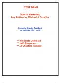 Test Bank for Sports Marketing, 2nd Edition Fetchko (All Chapters included)
