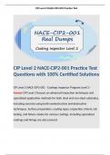 CIP Level 2 NACE-CIP2-001 Practice Test Questions with 100% Certified Solutions