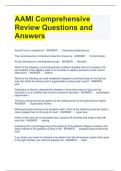 AAMI Comprehensive Review – Science questions with correct answers