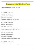 Rasmussen - MDC III - Final Exam 2024 Updated Questions and Answers (Verified Answers)