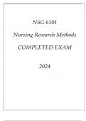 NSG 6101 NURSING RESEARCH METHODS COMPLETED EXAM 2024.