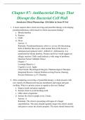 Chapter 07: Antibacterial Drugs That Disrupt the Bacterial Cell Wall Introductory Clinical Pharmacology 12th Edition by Susan M Ford