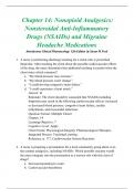 Chapter 14: Nonopioid Analgesics: Nonsteroidal Anti-Inflammatory Drugs (NSAIDs) and Migraine Headache Medications Introductory Clinical Pharmacology 12th Edition by Susan M Ford